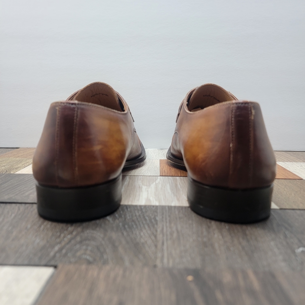 Men's 10.5M Magnanni Hermosa Shoe Monk Straps Brown Leather - Picture 9 of 11